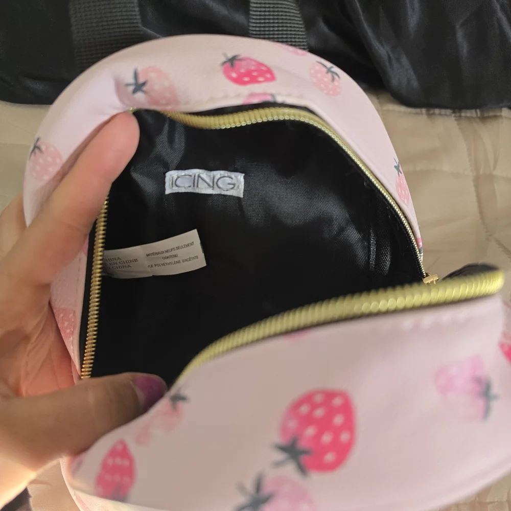 Pink Adorable Strawberry Backpack Claire's